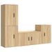 Ensemble de meubles TV 4 pcs Chêne sonoma Bois d'ingénierie - Photo n°1