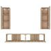 Ensemble de meubles TV 4 pcs Chêne sonoma Bois d'ingénierie - Photo n°6