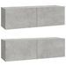 Ensemble de meubles TV 4 pcs Gris béton Bois d'ingénierie - Photo n°5