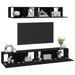 Ensemble de meubles TV 4 pcs Noir Bois d'ingénierie 2 - Photo n°5