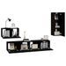 Ensemble de meubles TV 4 pcs Noir Bois d'ingénierie - Photo n°4