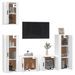 Ensemble de meubles TV 5 pcs Blanc Bois d'ingénierie - Photo n°3