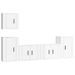 Ensemble de meubles TV 5 pcs Blanc brillant Bois d'ingénierie - Photo n°1