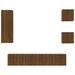 Ensemble de meubles TV 5 pcs Chêne marron Bois d'ingénierie - Photo n°2