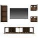 Ensemble de meubles TV 5 pcs Chêne marron Bois d'ingénierie - Photo n°6