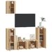 Ensemble de meubles TV 5 pcs Chêne sonoma Bois d'ingénierie - Photo n°3