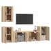 Ensemble de meubles TV 5 pcs Chêne sonoma Bois d'ingénierie - Photo n°3