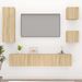 Ensemble de meubles TV 5 pcs Chêne sonoma Bois d'ingénierie - Photo n°1