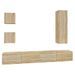 Ensemble de meubles TV 5 pcs Chêne sonoma Bois d'ingénierie - Photo n°2