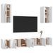 Ensemble de meubles TV 6 pcs Blanc Bois d'ingénierie - Photo n°3