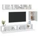 Ensemble de meubles TV 6 pcs Blanc Bois d'ingénierie - Photo n°3