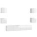 Ensemble de meubles TV 6 pcs Blanc brillant 6 - Photo n°2