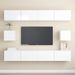 Ensemble de meubles TV 6 pcs Blanc brillant 4 - Photo n°2