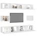 Ensemble de meubles TV 6 pcs Blanc brillant 4 - Photo n°3