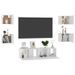 Ensemble de meubles TV 6 pcs Blanc brillant 2 - Photo n°3