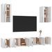 Ensemble de meubles TV 6 pcs Blanc brillant Bois d'ingénierie - Photo n°3