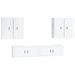 Ensemble de meubles TV 6 pcs Blanc brillant Bois d'ingénierie - Photo n°1