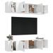 Ensemble de meubles TV 6 pcs Blanc brillant Bois d'ingénierie - Photo n°3