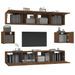 Ensemble de meubles TV 6 pcs Chêne marron Bois d'ingénierie - Photo n°4