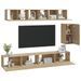 Ensemble de meubles TV 6 pcs Chêne Sonoma Bois d'ingénierie - Photo n°3