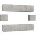 Ensemble de meubles TV 6 pcs Gris béton Bois d'ingénierie - Photo n°1