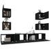 Ensemble de meubles TV 6 pcs Noir Bois d'ingénierie - Photo n°5