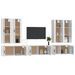 Ensemble de meubles TV 7 pcs Blanc brillant Bois d'ingénierie - Photo n°3