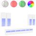 Ensemble de meubles TV muraux 7 pcs avec lumières LED blanc - Photo n°1