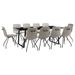 Ensemble de salle à manger 11 pcs Gris Similicuir 3 - Photo n°1