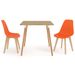 Ensemble de salle à manger 3 pcs Orange 6 - Photo n°1