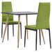 Ensemble de salle à manger 3 pcs Similicuir Vert citron 2 - Photo n°1