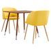 Ensemble de salle à manger 3 pcs Tissu Jaune 9 - Photo n°1