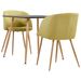 Ensemble de salle à manger 3 pcs Tissu Vert - Photo n°1