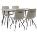 Ensemble de salle à manger 5 pcs Gris Similicuir 7 - Photo n°1