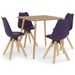 Ensemble de salle à manger 5 pcs Lilas 6 - Photo n°1