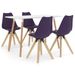 Ensemble de salle à manger 5 pcs Lilas 3 - Photo n°1