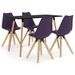 Ensemble de salle à manger 5 pcs Lilas 5 - Photo n°1