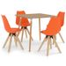 Ensemble de salle à manger 5 pcs Orange 5 - Photo n°1
