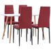 Ensemble de salle à manger 5 pcs Similicuir Rouge bordeaux 2 - Photo n°1