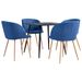 Ensemble de salle à manger 5 pcs Tissu Bleu 10 - Photo n°1