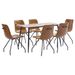 Ensemble de salle à manger 7 pcs Cognac Similicuir 24 - Photo n°1