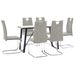 Ensemble de salle à manger 7 pcs Gris clair Similicuir 10 - Photo n°1