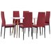 Ensemble de salle à manger 7 pcs Similicuir Rouge bordeaux 2 - Photo n°1