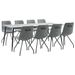 Ensemble de salle à manger 9 pcs Gris foncé Similicuir 2 - Photo n°1