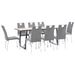 Ensemble de salle à manger 9 pcs Gris Similicuir 22 - Photo n°1