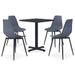 Ensemble de salle à manger d'extérieur 5 pcs Métal et PP Gris 2 - Photo n°1