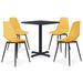 Ensemble de salle à manger d'extérieur 5 pcs Métal et PP Jaune - Photo n°1