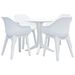 Ensemble de salle à manger d'extérieur 5 pcs Plastique Blanc 4 - Photo n°1