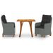 Ensemble de salle à manger de jardin 3 pcs Gris clair 10 - Photo n°1