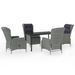 Ensemble de salle à manger de jardin 5 pcs Gris clair 2 - Photo n°1
